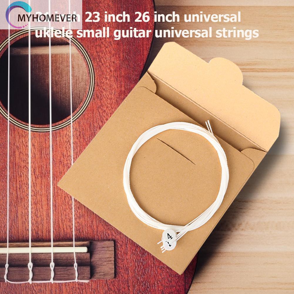 Set 4 Dây Đàn Ukulele 21 23 26 Inch Màu Trắng