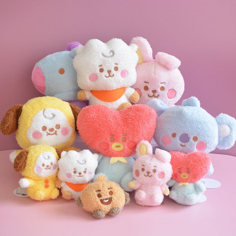 Móc Khóa Nhồi Bông Mềm Mại Hình Các Nhân Vật BT21 Dễ Thương