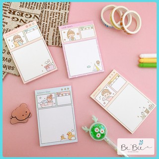 Giấy note hình cô bé xinh xắn cho học sinh (50 tờ) BeBie - BP205