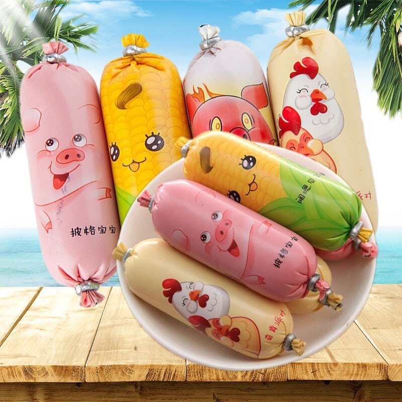 Xúc Xích Ăn Liền Gà Heo Ngô Siêu Cute 36gram