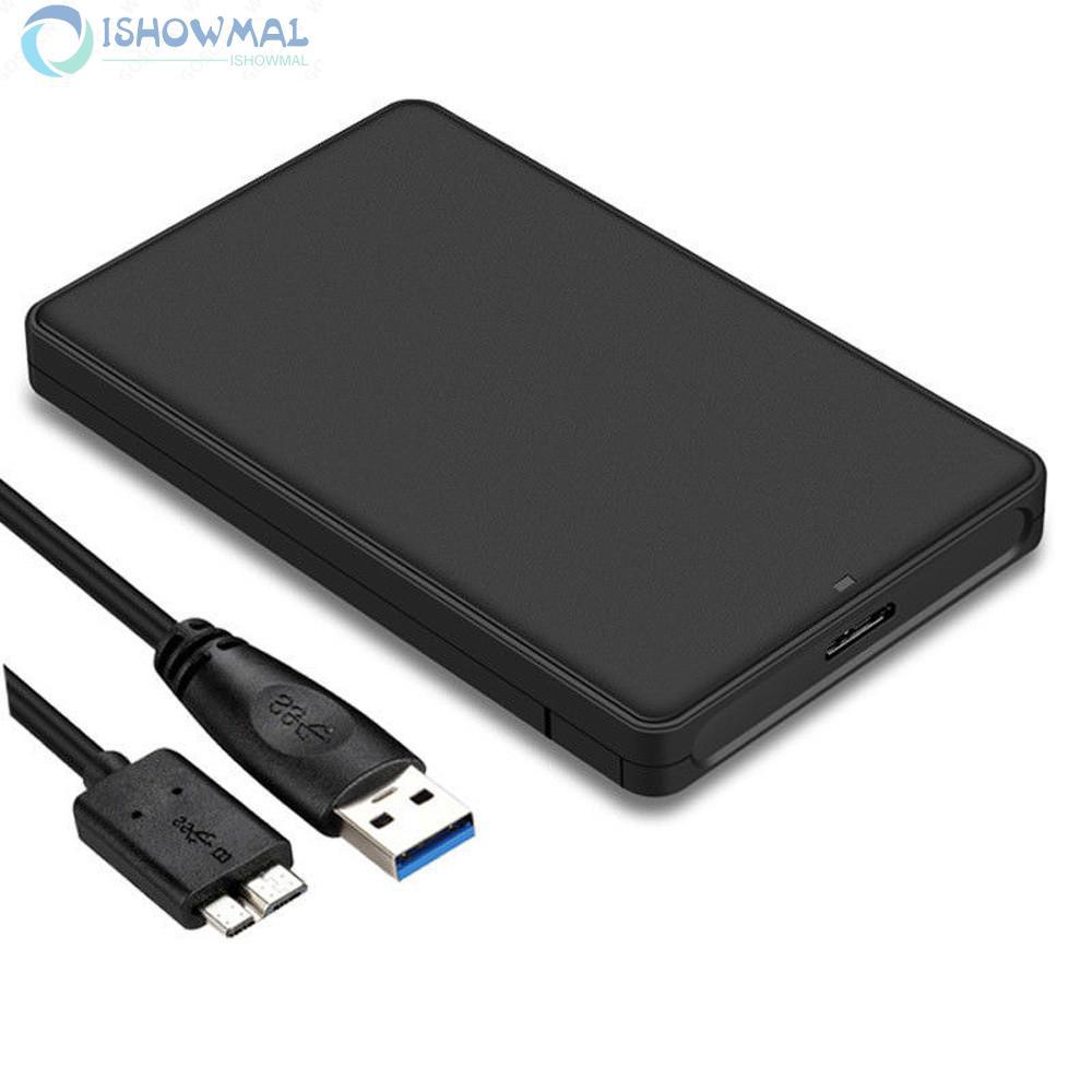SATA HDD/SSD 2.5" Hard Drive Enclosure Case Black USB 3.0 Laptop ABS Practical