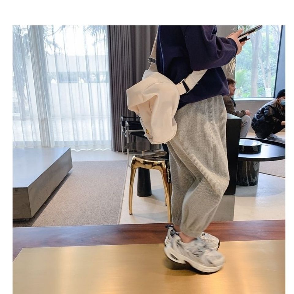 Quần dệt kim dáng rộng co giãn chống muỗi mới cho bé trai và bé gái ✨Chaperon✨