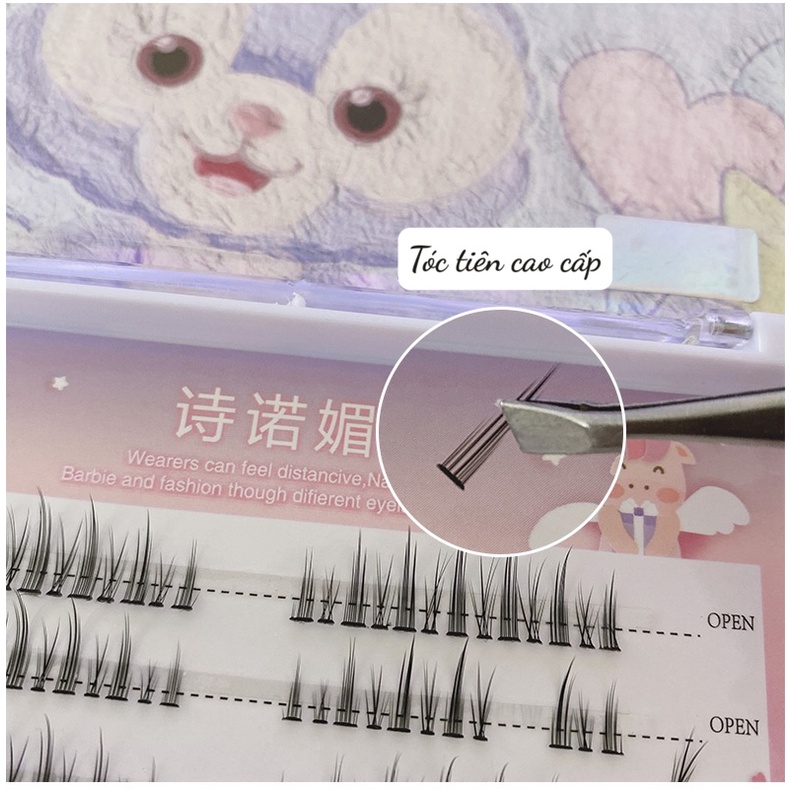 Lông mi giả trang điểm tự nhiên Mi chùm tách sợi tự nối hottrend tiktok - PIONI