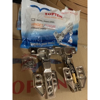 Bản lề tủ bật hơi giảm chấn TOPTEN CX7 (thẳng-cong50-cong100) (kèm vít)