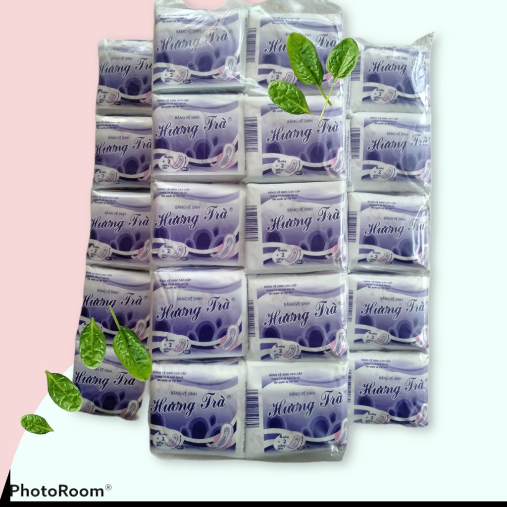 [ ombo 10 Gói Băng Vệ Sinh Hương Trà Siêu Mỏng không Cánh Hương Trà Hút Siêu Tốt Gói 7 Miếng