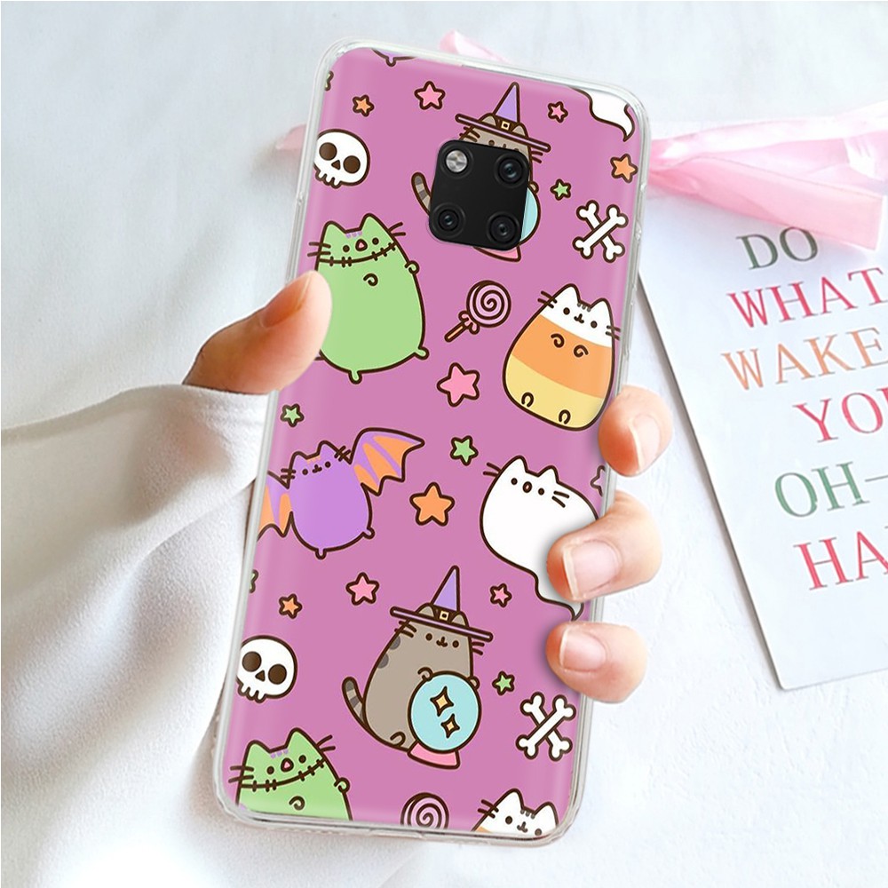 Ốp Lưng Trong Suốt Hình Mèo Pusheen Đáng Yêu Cho Iphone 8 7 6 6s 5 5s Se 5c 4s 4