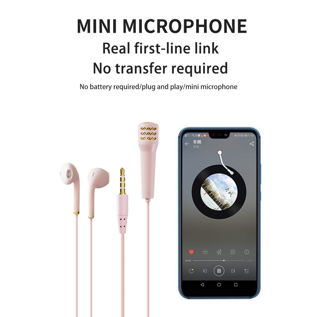 Tai Nghe Có Dây Goojodoq Kiêm Micro Mini Phát Trực Tuyến Trên Điện Thoại Di Động