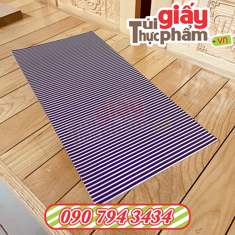 500 Giấy Gói Thời Trang, Giấy bọc quần áo, Giày dép phụ Kiện, linh kiện,gói hoa (Pelure 30x60cm - 35gsm - Kẻ Sọc)