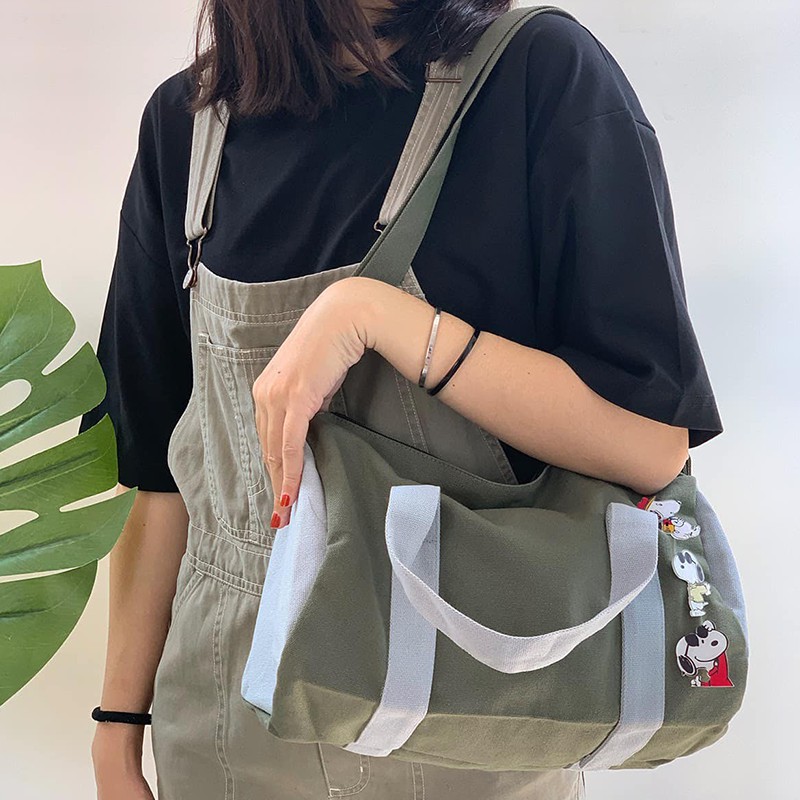 Túi Trống 2 Màu Canvas - May TALK!