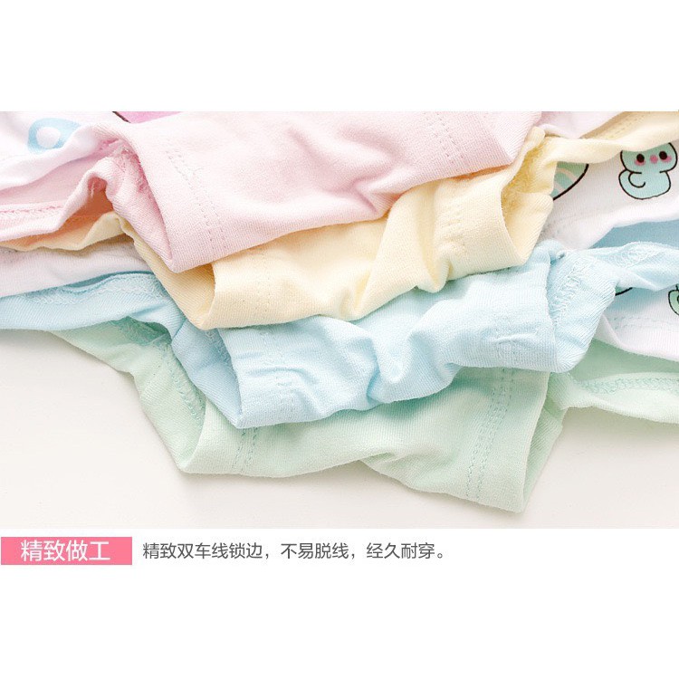 666-5# Sét 5 chiếc quần lót vải cotton in hình hoạt hình dễ thương cho bé gái