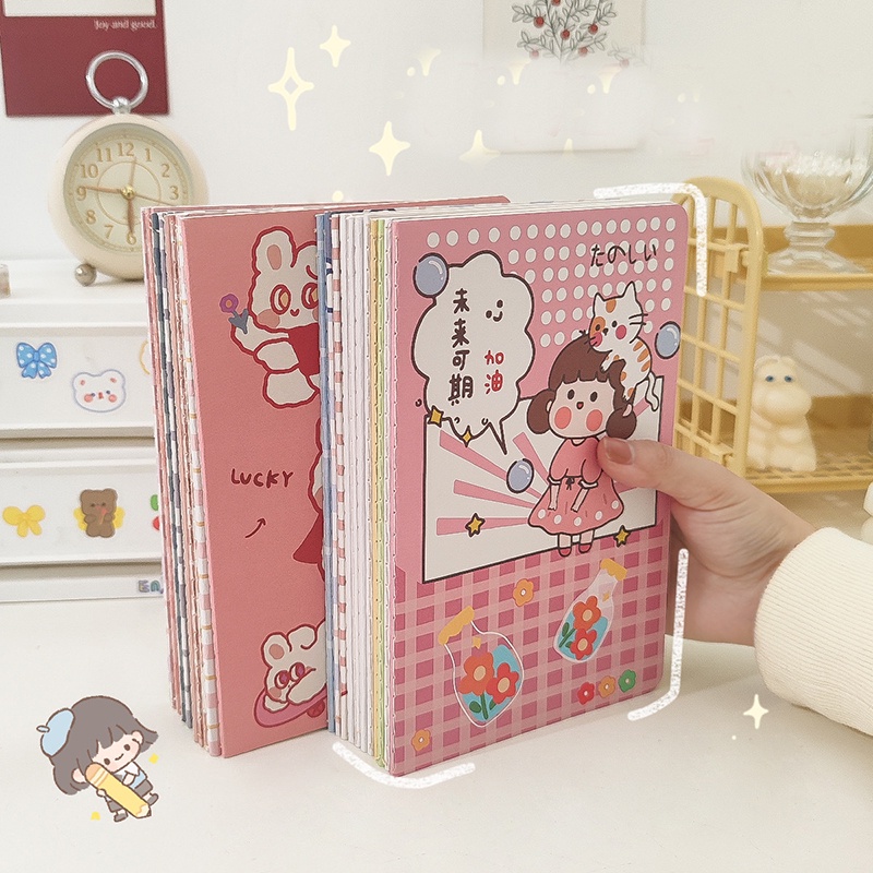 Sổ Tay 30 Trang Khổ A5 Họa Tiết Hoạt Hình Đơn Giản Sáng Tạo