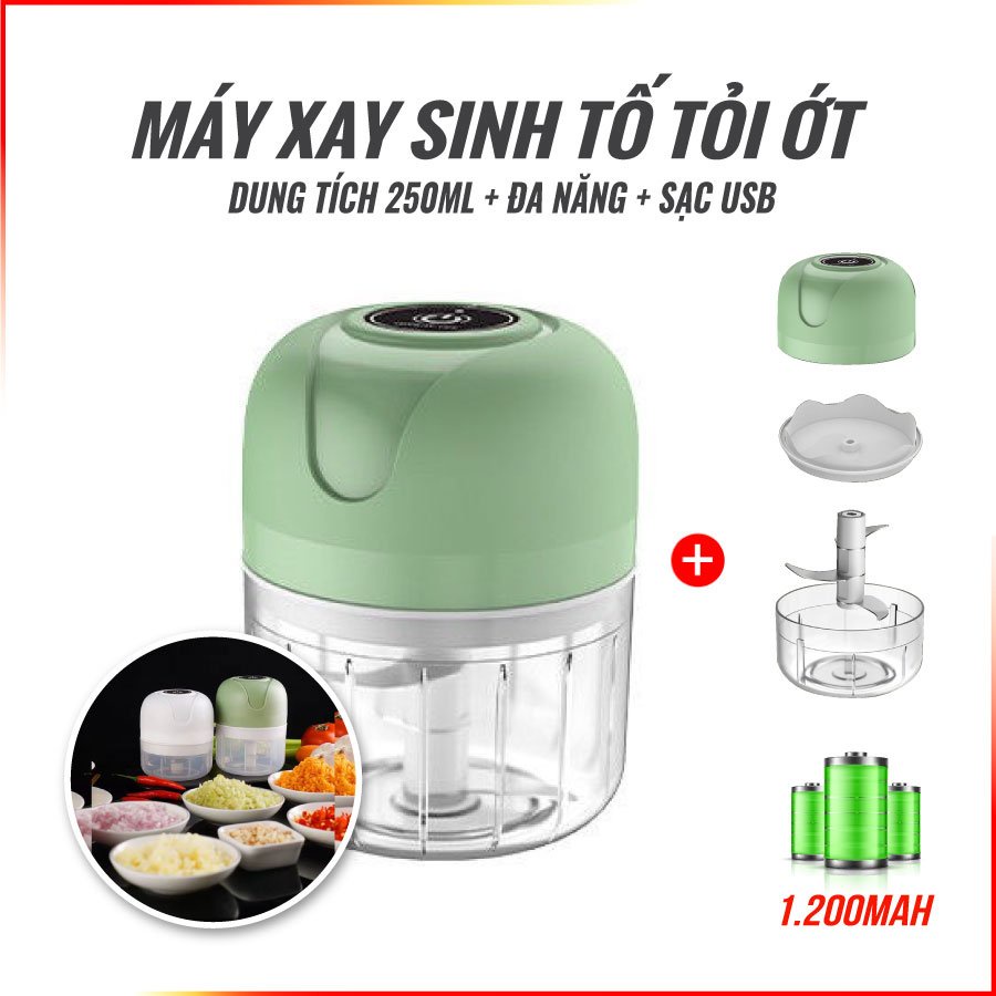 Máy xay tỏi ớt cầm tay mini siêu tiện lợi thế hệ mới