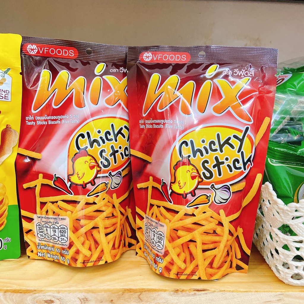 Snack tăm mix Vfoods các vị gói 60gr