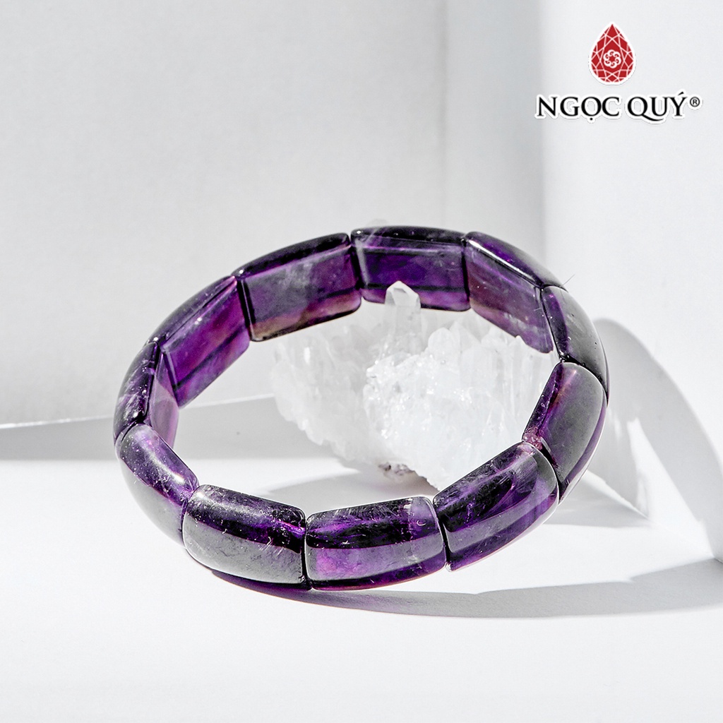 Vòng tay TA tím bản hẹ - Ngọc Quý