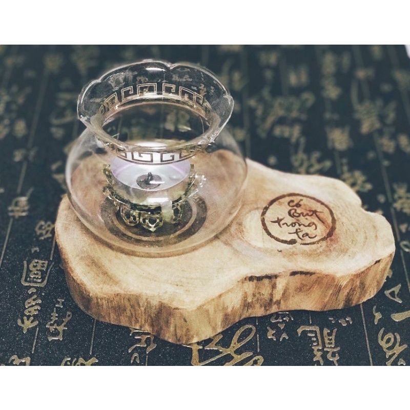 Đèn Thiền Khắc Laser Thư Pháp Làng Mai - Bút Pháp Thích Nhất Hạnh