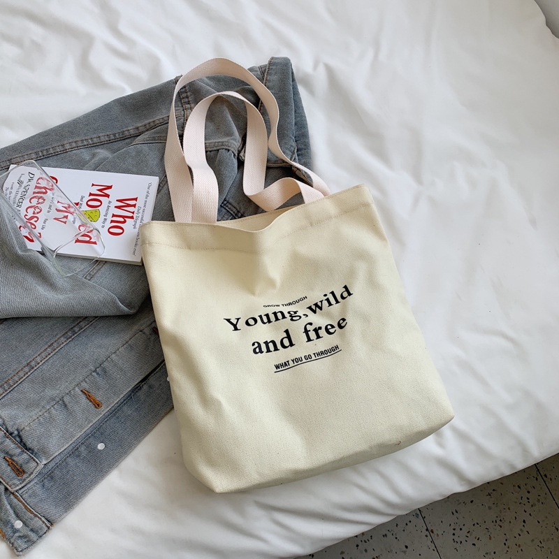 Túi vải thời trang canvas tote đựng đồ quần áo thời trang LOT STORE TX759