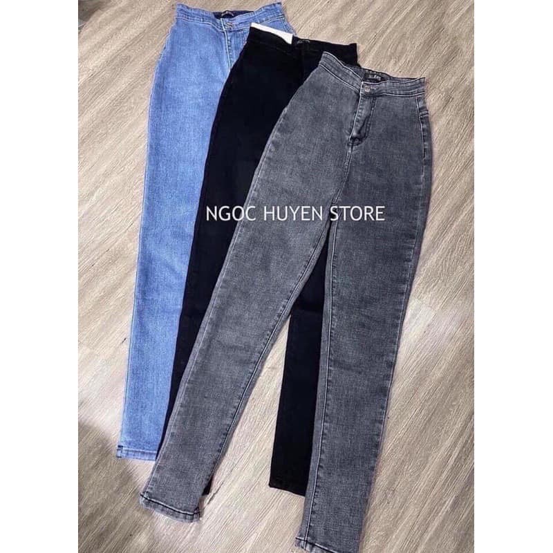 Quần jeans nữ Shynstores - quần jeasn nữ skinny form ôm cạp cao siêu tôn dáng vải đẹp freeship