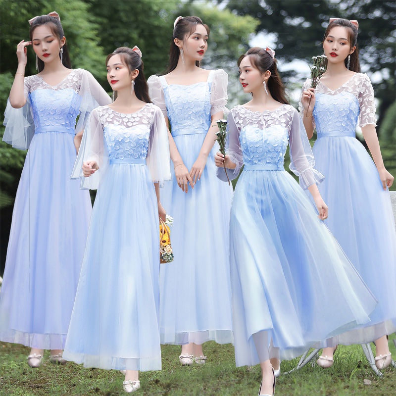 Chân Váy Chữ A Dáng Dài Phong Cách Hàn Quốc Kiểu Mới Cho Phù Dâu