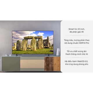 Smart tivi lg 4k 43 inch 43up7550ptc