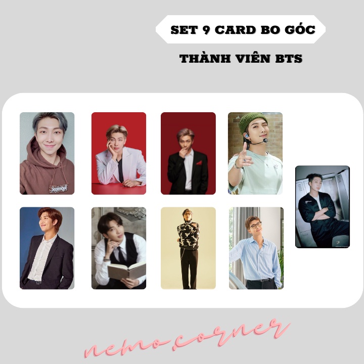 SET 9 CARD BLACKPINK 7 thành viên BTS ( ép + bo góc)