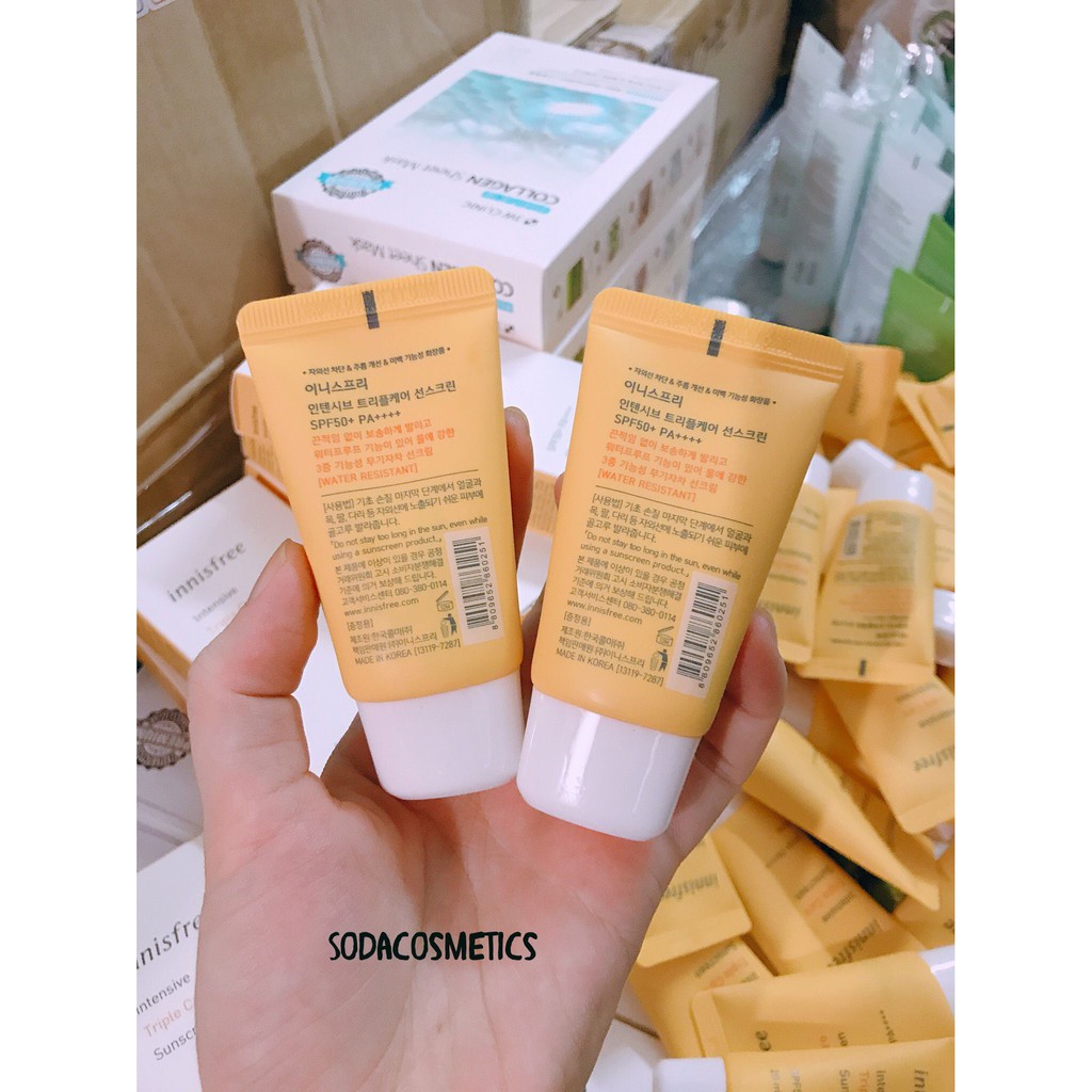 (Mẫu mới 2021) Kem Chống Nắng Innisfree Perfect UV Protection Cream Triple Care SPF50 PA++++