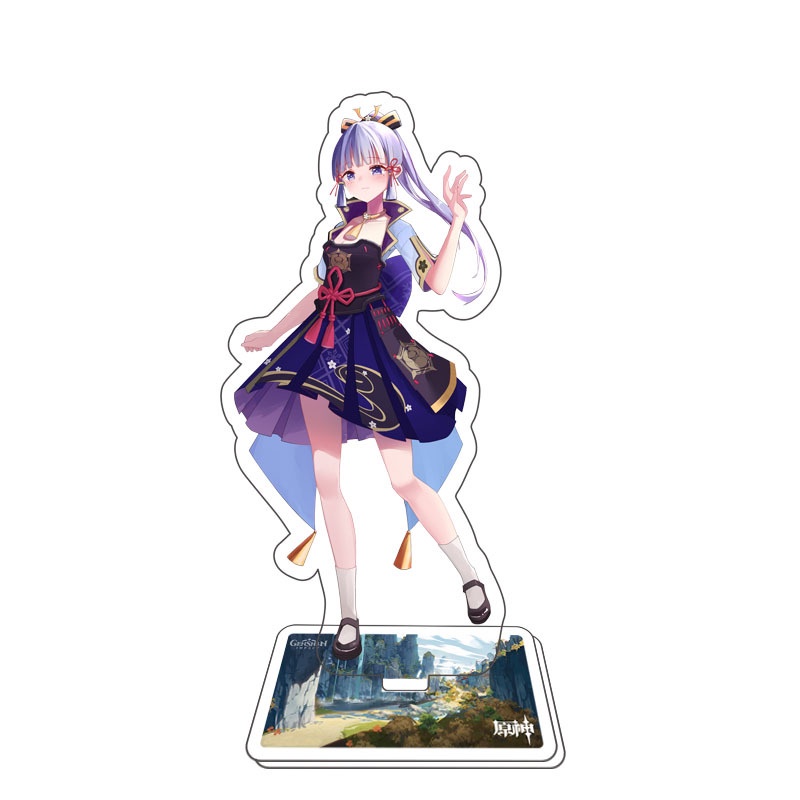 Genshin Impact Action Figure Kamisato Ayaka Kaedehara Kazuha Acrylic Table Stand Board Desktop Ornaments Collection Kids Gifts