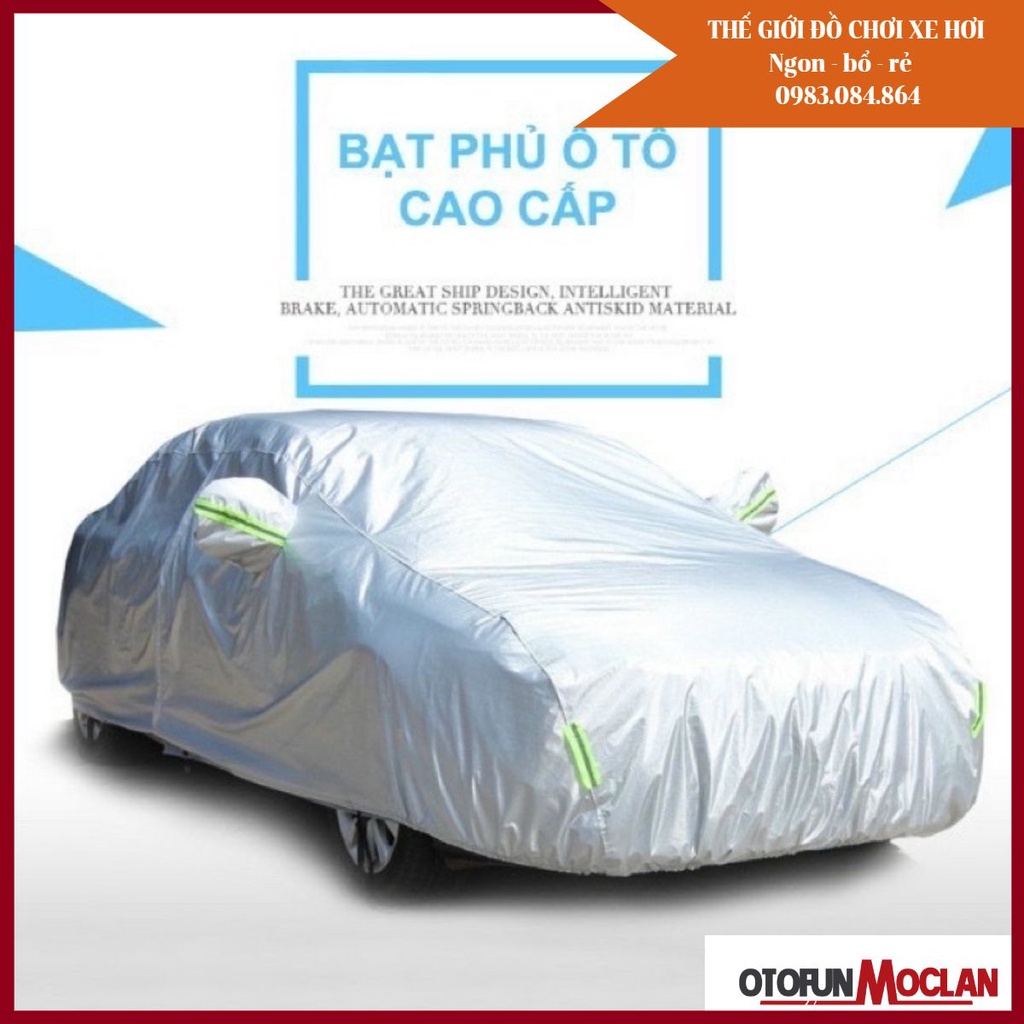 Bạt Phủ Xe Ô Tô Chống Nắng, Chống Mưa, Bảo Vệ Xe Vải Dù OXFORD Cao cấp - otofunmoclan