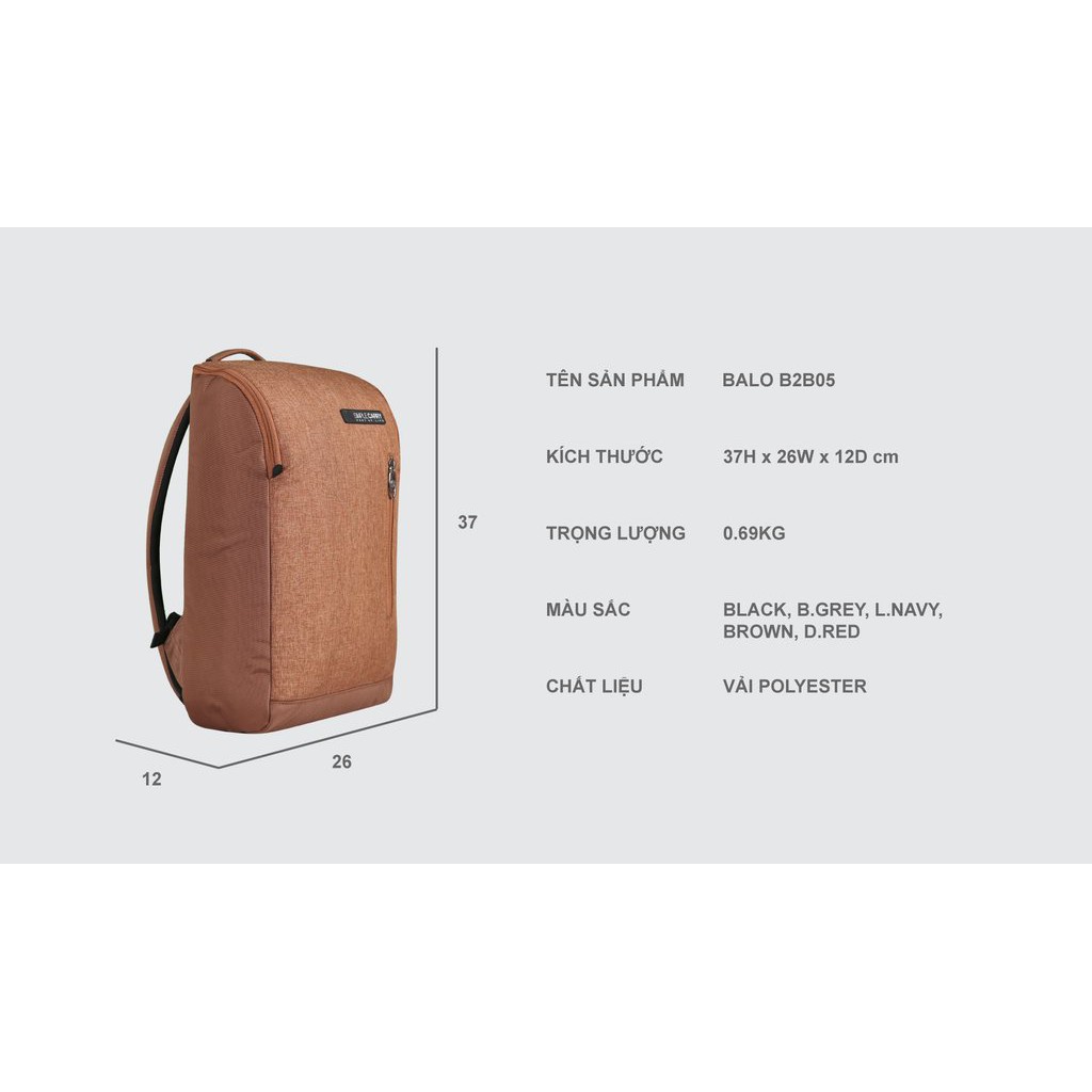 Balo Laptop Balo Simplecarry B2B05