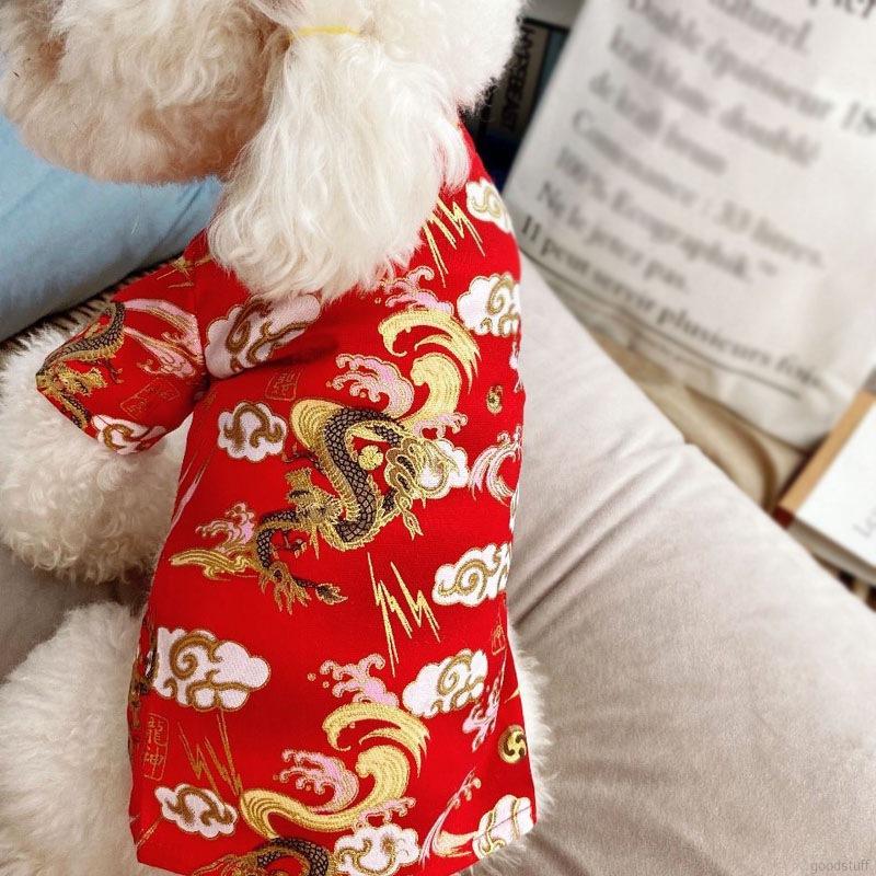 Beauty Dog Clothes Cat New Chinoiserie New Year Clothes Chinese Costume Pet Clothes