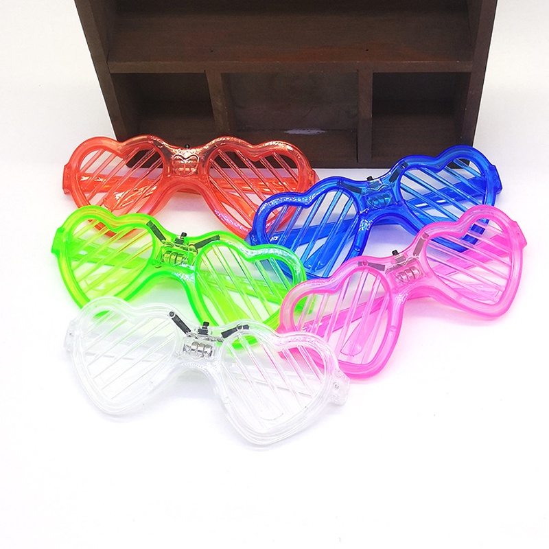 Mắt Kính Hình Trái Tim Ánh Sáng Lạnh Thời Trang Có Đèn LED Phát Sáng Nhiều Màu Sắc Hỗ Trợ Buổi Tiệc Tùng