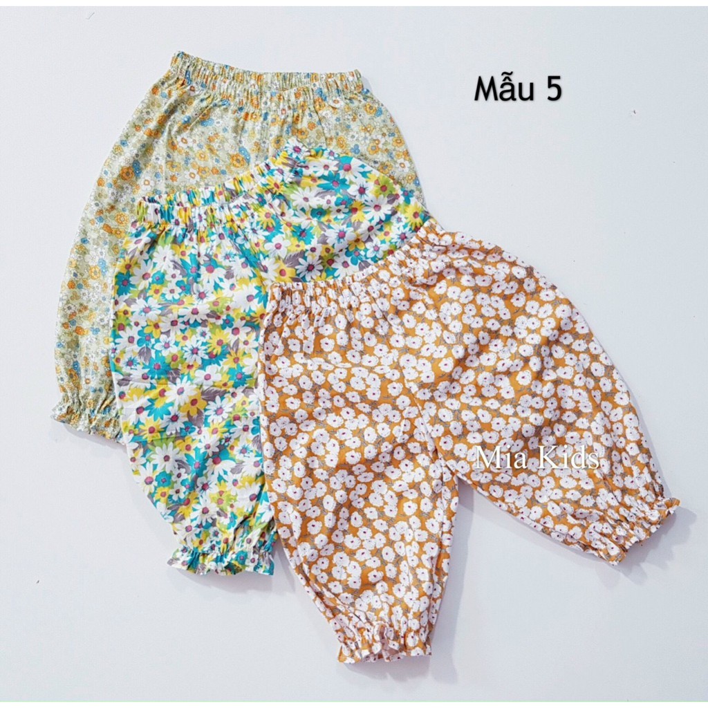 Quần Bí Quần Dài Miakids Hoa Nhí Vải Thô Mát Xinh Shushibaby