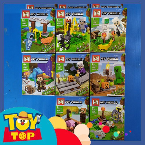 [Một hộp] Non - lego minecraft my world sinh tồn MG106 chi tiết như bìa hộp. Giá phụ thuộc số mini và động vật độc đáo