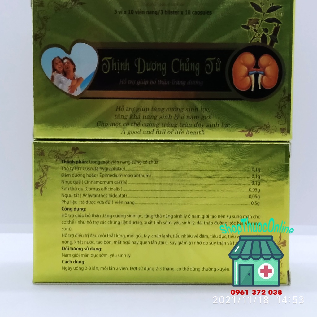 Thịnh Dương Chủng Tử hộp 30 viên