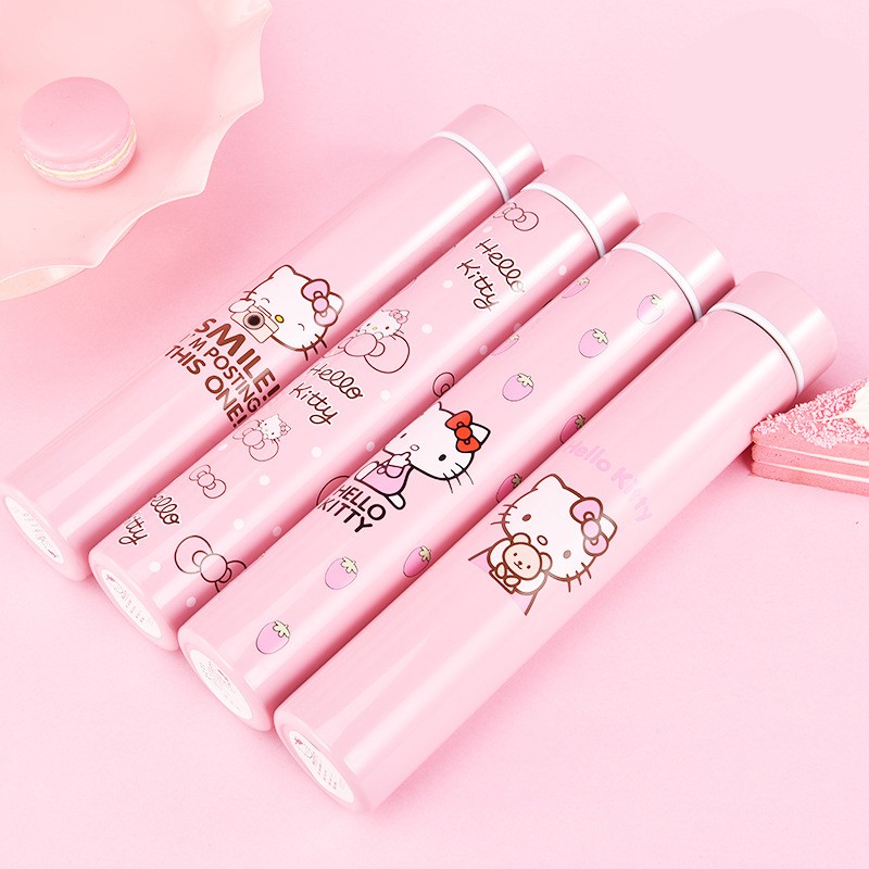 Bình Giữ Nhiệt Mèo Kitty Thép Không Gỉ 304 Dung Tích 260ml. - [ 𝗛𝗲𝗹𝗹𝗼 𝗞𝗶𝘁𝘁𝘆 𝗕𝗼𝘁𝘁𝗹𝗲 ]