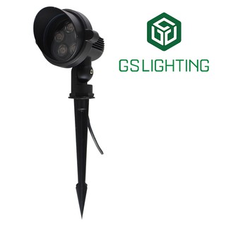 [CHÍNH HÃNG] Đèn LED Cắm Cỏ 5W GSCC5 - GS Lighting (Led Spike Light). Vỏ đen, as vàng. Bảo hành 2 năm