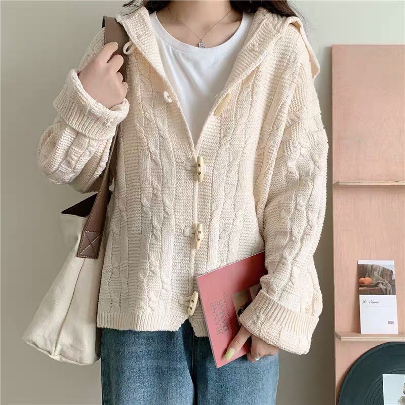 Áo Cadigan Chất Len Bông Dáng Thoải Mái Cực Vintage, Đi Học Đi Làm Đều Xinh - Cỏ Boutique