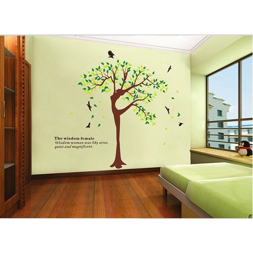 Decal dán tường Cây hình người mẫu mới