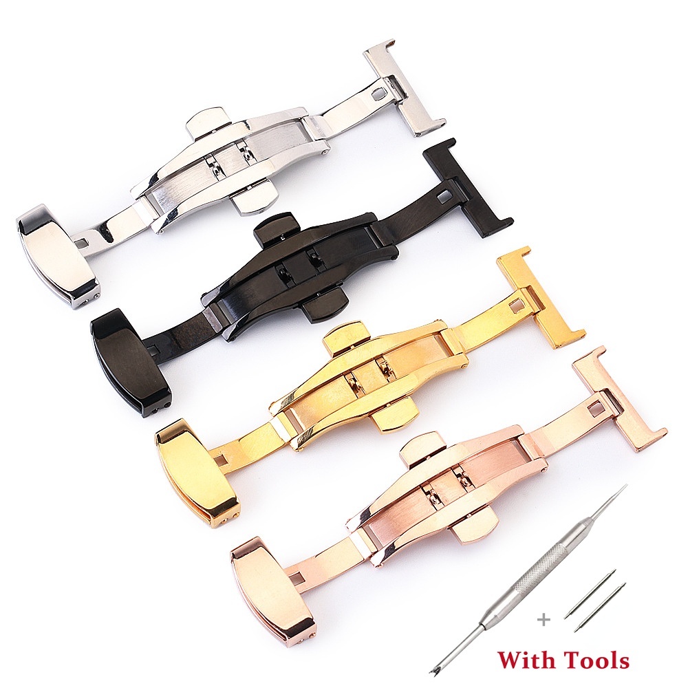 Khóa Cài Dây Đồng Hồ Bằng Thép Không Gỉ 10mm 12mm 14mm 16mm 18mm,20mm 22mm