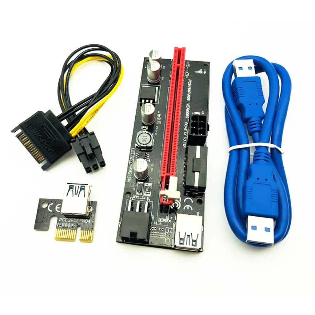 Thẻ đồ họa PCI-E Riser 009S 16X cổng USB 3.0 dành riêng cho bộ điều hợp cáp mở rộng PCIE chất lượng cao -dc4519