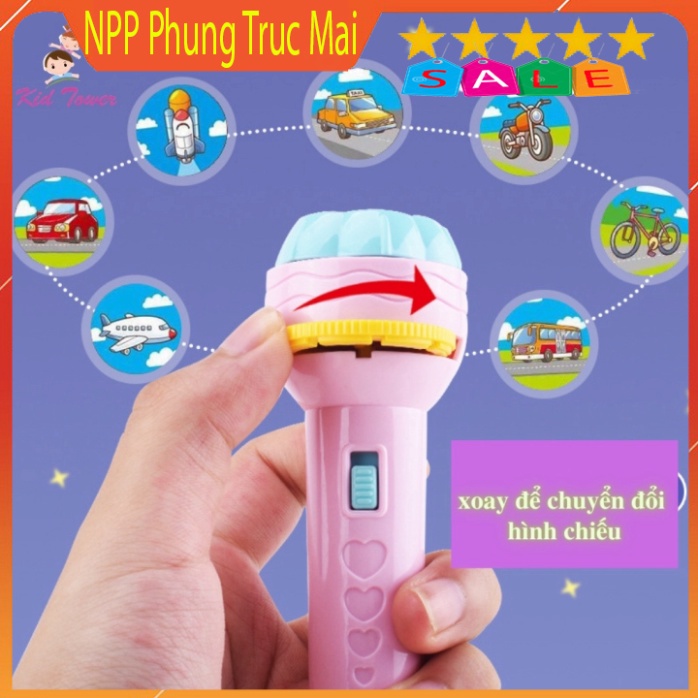 Đồ chơi Đèn pin chiếu hình cho bé chú chó cứu hộ và siêu nhân