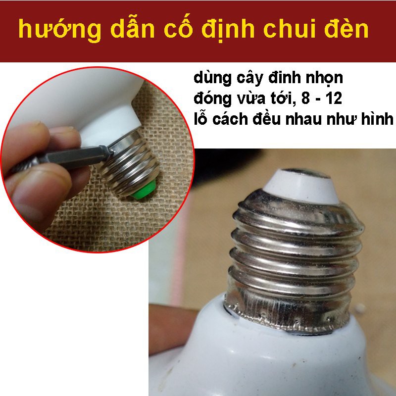 Linh kiện bộ vỏ bóng đèn LED Buld đủ các walt - linh kiện sửa chữa bóng đèn led