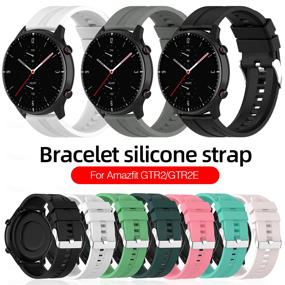 Dây Đeo Silicon Cho Đồng Hồ Thông Minh Huami Amazfit Gtr2 Gtr2E Gtr 2 2e 22mm