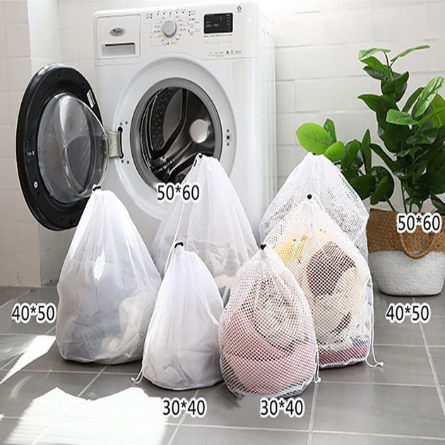 Túi lưới đựng đồ giặt thiết kế dây rút nhỏ gọn tiện dụng