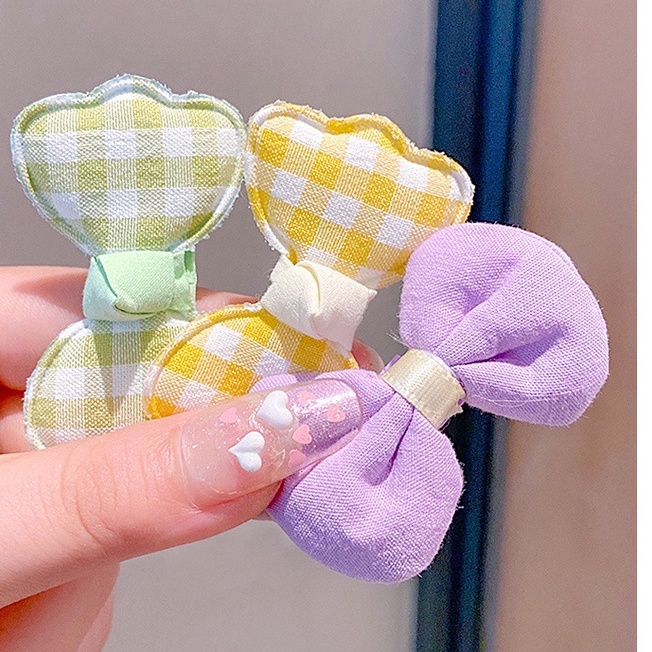 Set 5 Kẹp tóc HÌNH NƠ / Hoa Thời Trang phong cách Hàn Quốc Cho Bé