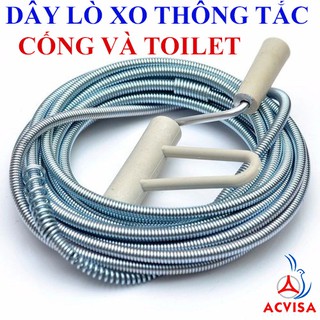 Combo 5 Dây Lò Xo Thông Tắc Cống Và Toilet 10 Mét