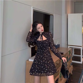 [ẢNH THẬT CUỐI] Váy hoa nhí buộc nơ cổ
