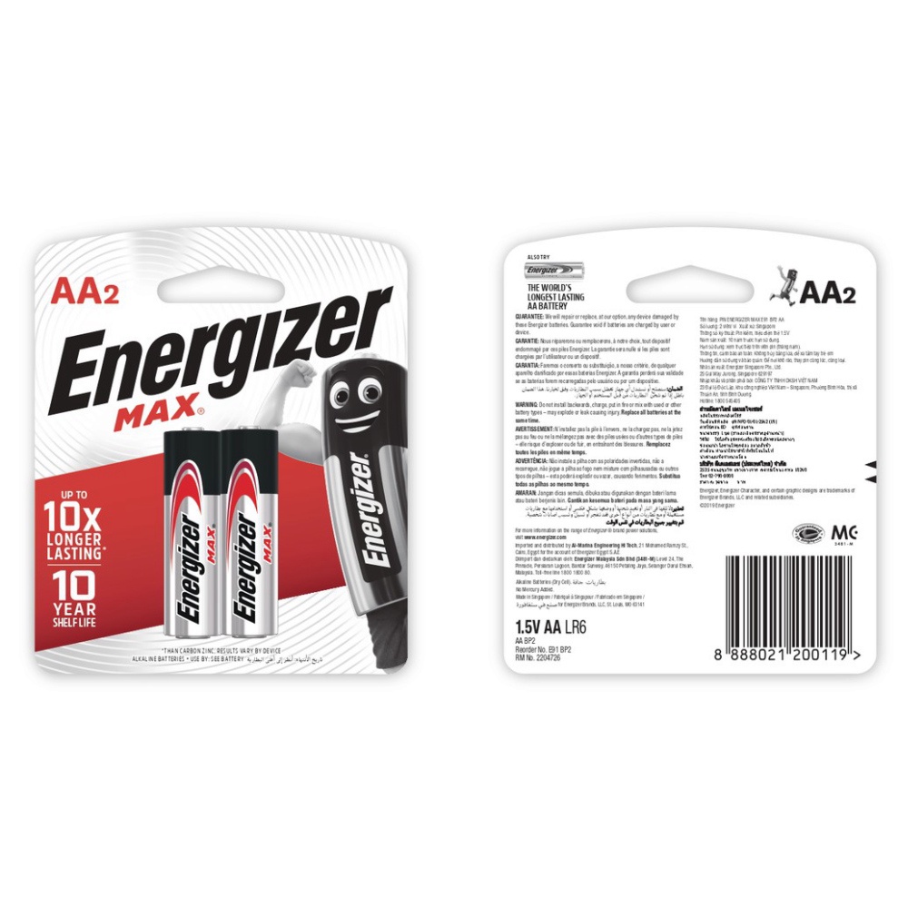 Pin Energizer Max AA E91 BP2