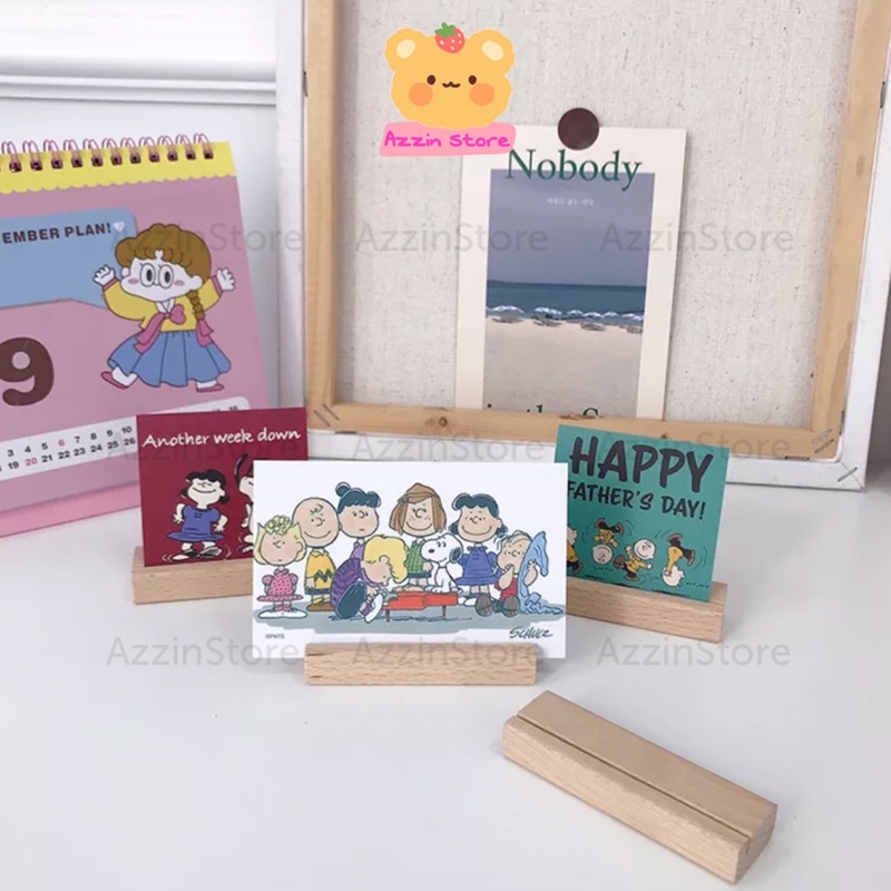 Giá Kệ Đỡ Ảnh Đồ Giữ Thẻ Ảnh Bằng Gỗ - Azzin Store