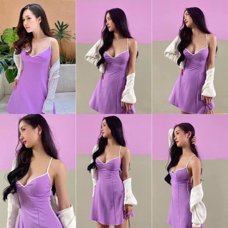 Đầm Hai dây ORGAN MINI DRESS thiết kế sau lưng cột dây form ôm eo chất vải dày dặn style ullzang xoè nhẹ phần đuôi váy