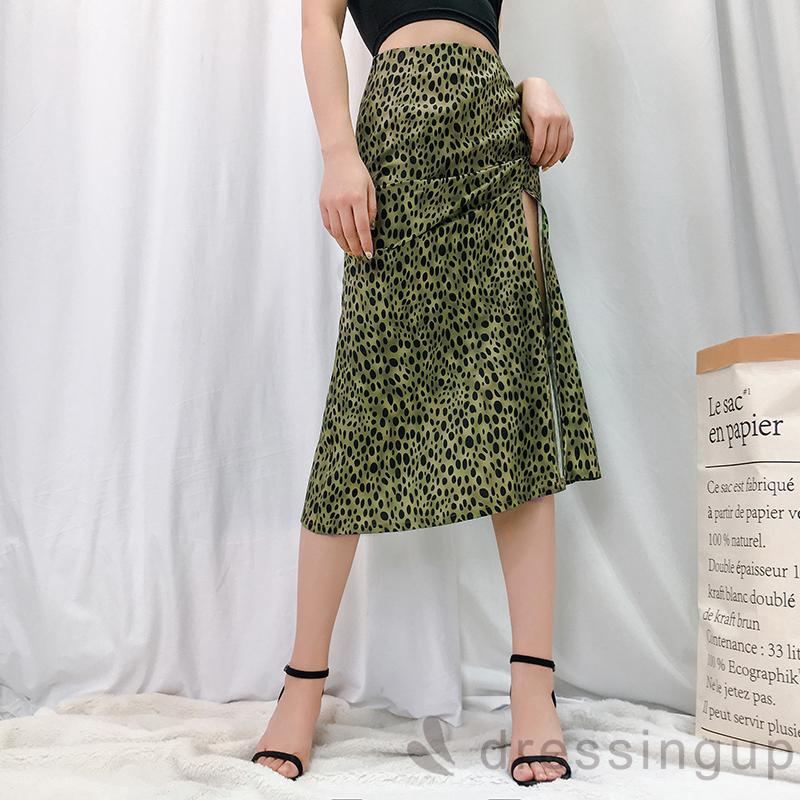 Chân váy nữ xẻ tà họa tiết da báo thời trang | BigBuy360 - bigbuy360.vn